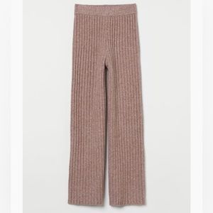 MAMA Rib-knit Wool-blend Pants. Medium